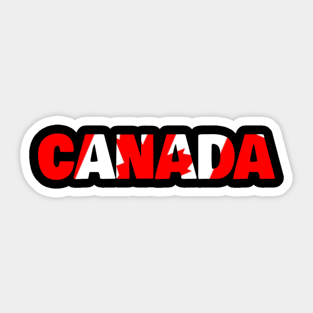 Canada Flag Text Logo Sticker by ElevenGraphics